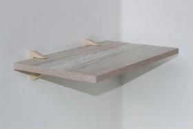 Prateleira MDF Reta c/ Suporte PEAD Mezzo Bianco 20x40 D-Core