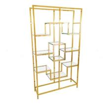 Prateleira Metal Dourado c Vidros Alta Decoração Luxo Prateleira Metal Dourado c Vidros Alta Decoração Luxo
