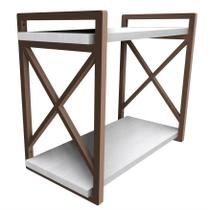 Prateleira Moderna 20x45cm para Quarto Estilo Industrial Marrom Prateleira Moderna 20x45cm para Quarto Estilo Industrial Marrom