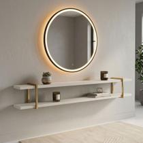 Prateleira Multiuso 180cm com Suporte em Metal 100% MDF