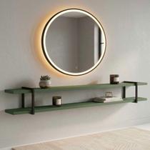 Prateleira Multiuso 218cm com Suporte em Metal 100% MDF