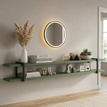 Prateleira Multiuso 260cm com Suporte em Metal 100% MDF