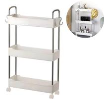Prateleira Multiuso 3 Andares com Rodinhas - Organize com Facilidade