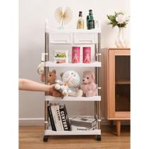 Prateleira Multiuso 4 Andares com 2 Gavetas Branca Prateleira Multiuso 4 Andares com 2 Gavetas Branca