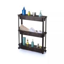 Prateleira Multiuso C/ Rodízios Black - Arthi