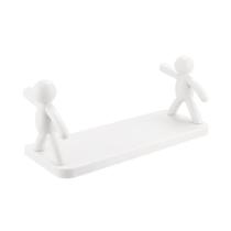 Prateleira Multiuso Com Adesivo Parede Boneco Branco 25,5cm