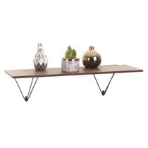 Prateleira Multiuso Space Dupla Marrom Aço Corten/Preto