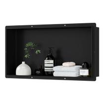 Prateleira Neodrain 61 cm x 30 cm Nicho de Parede para Chuveiro em Preto Fosco Prateleira Neodrain 61 cm x 30 cm Nicho de Parede para Chuveiro em Preto Fosco