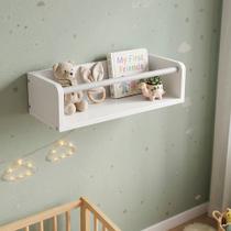 Prateleira Nicho de Parede 32cm Mdf Porta Livros Organizador Quarto Bebê Infantil Decoração - Branco Prateleira Nicho de Parede 32cm Mdf Porta Livros Organizador Quarto Bebê Infantil Decoração - Branco