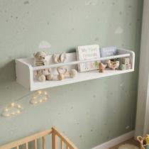 Prateleira Nicho de Parede 62cm Mdf Porta Livros Organizador Quarto Bebê Infantil Decoração - Branco Prateleira Nicho de Parede 62cm Mdf Porta Livros Organizador Quarto Bebê Infantil Decoração - Branco