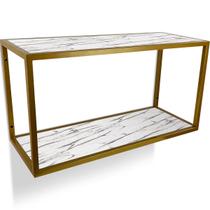 Prateleira Nicho De Parede Linares 43cm P/ Decoração Dourado