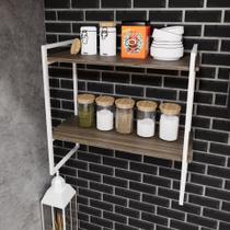 Prateleira Nicho Estilo Industrial Suspensa Teto Parede 60cm Branco Prateleira Nicho Estilo Industrial Suspensa Teto Parede 60cm Branco