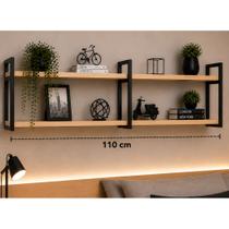Prateleira nicho industrial de 20x60cm a 120cm FERRO e Madeira Prateleira nicho industrial de 20x60cm a 120cm FERRO e Madeira