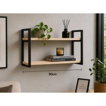 Prateleira nicho industrial de 20x60cm a 120cm FERRO e Madeira Prateleira nicho industrial de 20x60cm a 120cm FERRO e Madeira