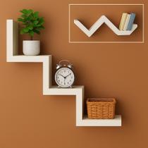 Prateleira Nicho Zig Zag MDF Decorativa Multiuso Porta Livros