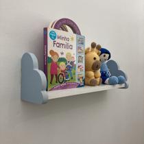 Prateleira nuvem colorida quarto decoração infantil 60cm