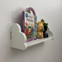 Prateleira nuvem colorida quarto decoração infantil 60cm