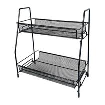Prateleira Organizador De Mesa 2 Andares Dupla Multiuso Em Metal Para Banheiro Cozinha Escritório Prateleira Organizador De Mesa 2 Andares Dupla Multiuso Em Metal Para Banheiro Cozinha Escritório