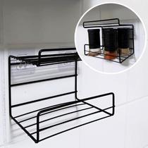Prateleira Organizador De Metal Fixação Com Adesivo Cozinha Banheiro Armario instalação fácil Cores - Majestic