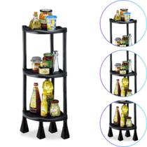 Prateleira Organizador Multiuso Triangular 3 Andares Preta Prateleira Organizador Multiuso Triangular 3 Andares Preta