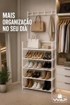 Prateleira Organizadora 5 Níveis para Calçados e Roupas - Branca Prateleira Organizadora 5 Níveis para Calçados e Roupas - Branca