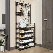 Prateleira Organizadora Calçado Suporte Rack Gancho Pendura Guarda Sapato Tênis Sandália Boné Chapéu Prateleira Organizadora Calçado Suporte Rack Gancho Pendura Guarda Sapato Tênis Sandália Boné Chapéu