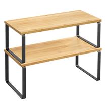 Prateleira Organizadora de Armário SONGMICS Kitchen Set 2 - Metal e Madeira