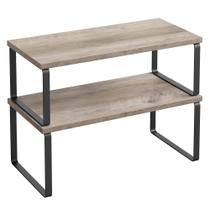 Prateleira Organizadora de Armário SONGMICS Kitchen Set 2 - Metal e Madeira