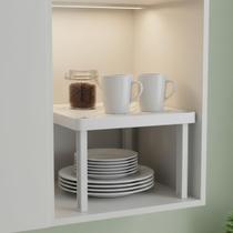 Prateleira Organizadora De Armários Quadrada Branco Level