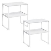 Prateleira organizadora de armários SONGMICS Kitchen Set 4 Cloud White