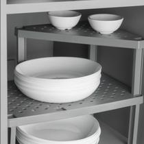 Prateleira Organizadora De Armários Triangular Chumbo Level Prateleira Organizadora De Armários Triangular Chumbo Level