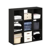 Prateleira organizadora de armazenamento Furinno Pelli Cubic 9-Cube Espresso Prateleira organizadora de armazenamento Furinno Pelli Cubic 9-Cube Espresso