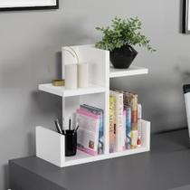 Prateleira Organizadora de Mesa em MDF 40x15cm para Livros e Enfeites