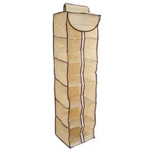 Prateleira organizadora flexivel com ziper vertical 6 prateleiras multiuso para armario, closet