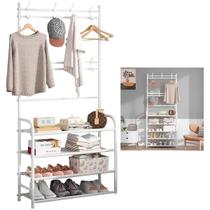 Prateleira Organizadora Multifuncional Sapateira Cabideiro Prateleira Organizadora Multifuncional Sapateira Cabideiro