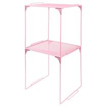 Prateleira Organizadora para Armário AUECOOME Empilhável de Metal Rosa Prateleira Organizadora para Armário AUECOOME Empilhável de Metal Rosa