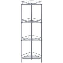 Prateleira organizadora Shower Caddy HuggieGems 4 camadas cinza escuro