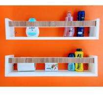 Prateleira para Banheiro Estante Para Lavabo Nicho Cubo Mdf 2pçs 55cm