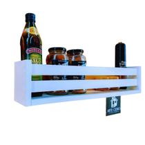 Prateleira Para Cozinha Porta temperos Estante organizadora de Potes 40cm