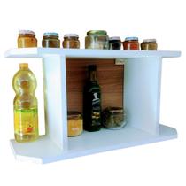 Prateleira Para Cozinha Porta Temperos Nicho de Parede Organizador Cosinha mdf 52cm