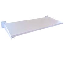 Prateleira Para Painel Canaletado MDF Com Suporte 30x90 Branco Prateleira Para Painel Canaletado MDF Com Suporte 30x90 Branco