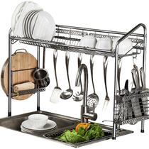 Prateleira para pratos Premium Racks Over Sink 86x63cm em aço inoxidável Prateleira para pratos Premium Racks Over Sink 86x63cm em aço inoxidável