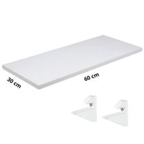 Prateleira Para Quarto Cozinha Lavanderia Multiuso 60x30cm Branca Prateleira Para Quarto Cozinha Lavanderia Multiuso 60x30cm Branca