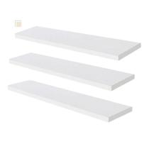 Prateleira Para Sala Modular Kit C/3 Decorativas Medida60x15