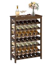 Prateleira para Vinho SONGMICS de Bambu - Independente, 42 Garrafas Prateleira para Vinho SONGMICS de Bambu - Independente, 42 Garrafas