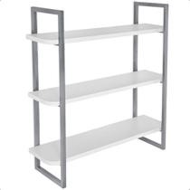 Prateleira Parede Tripla Nicho Estante Modelo Industrial para Livros Decoração Casa Alba 60cm x 15cm