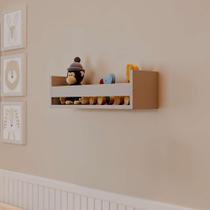Prateleira Porta Brinquedo Cinza Claro 70 x 12cm Suporte Invisivel Prateleira Porta Brinquedo Cinza Claro 70 x 12cm Suporte Invisivel