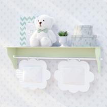 Prateleira Porta Fraldas com varão 60cm - Várias cores