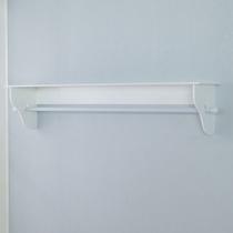 Prateleira Porta Fraldas Varão 60cm Mdf Branco - Magna Baby