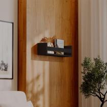 Prateleira Porta Livro Preta 70 x 12cm Suporte Invisivel Prateleira Porta Livro Preta 70 x 12cm Suporte Invisivel